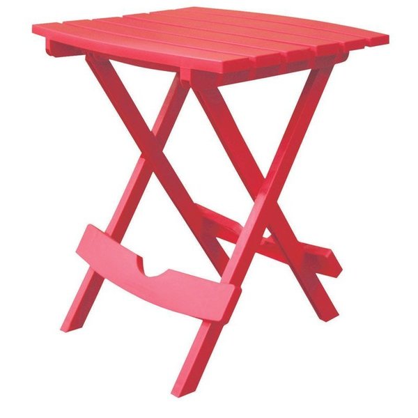 Fall Show Adams Quik-Fold Cherry Red Rectangular Resin Folding Side Table 8510-26-3734